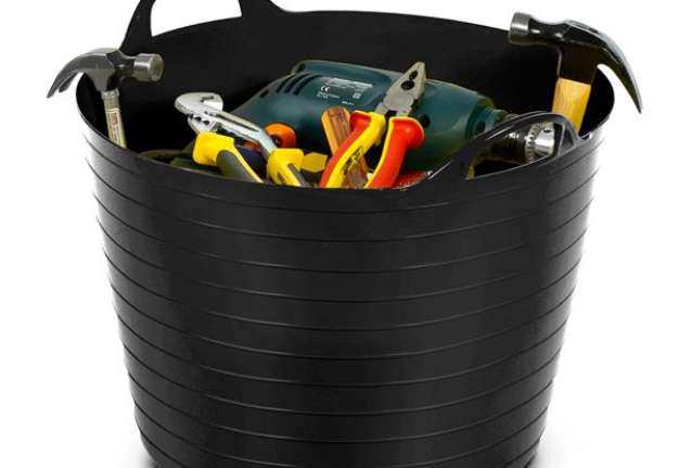 Immagine di Cestone Flexy - 40 L - diametro 48 cm - H 37,5 cm - nero - CEP