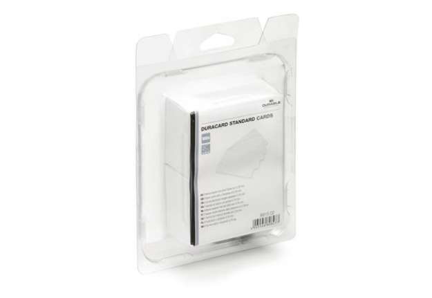 Immagine di Tessere bianche per stampante Duracard ID 300 - spessore 0,76 mm - 54 x 86 mm - Durable - conf. 100