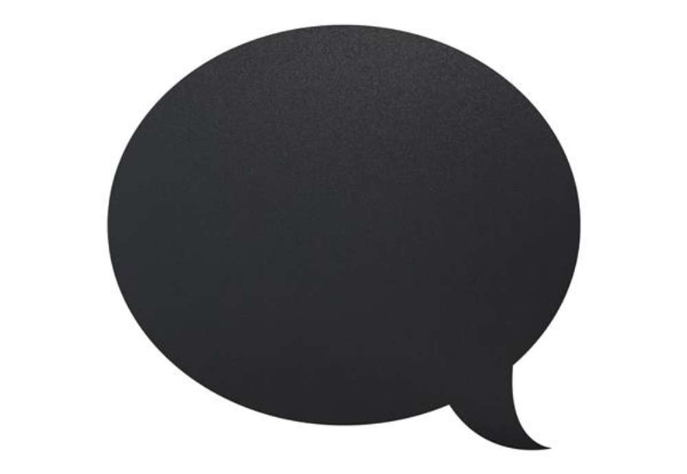 Immagine di Lavagna da parete Silhouette - 47 x 27,3 cm - forma fumetto - nero - Securit