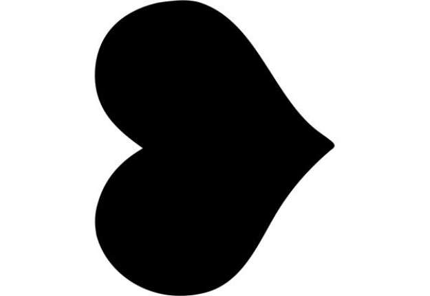 Immagine di Lavagna da parete Silhouette - 29,5 x 35,8 cm - forma cuore - nero - Securit