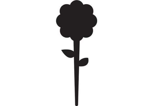 Immagine di Silhouette Tags - formato fiore - 15 x 25 cm - nero - Securit - set 5 pezzi