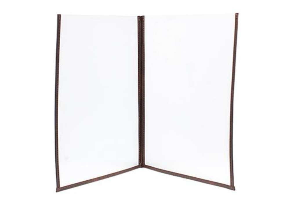 Immagine di Portamenù Crystal BR2 doppio - per 4 fogli A4 - Securit - set 3 pezzi