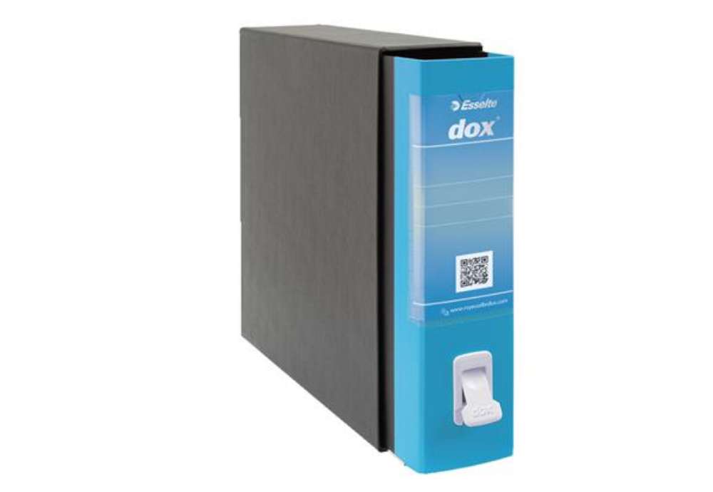 Immagine di Registratore Dox 2 - dorso 8 cm - protocollo 23 x 34 cm - azzurro capri - Esselte Dox