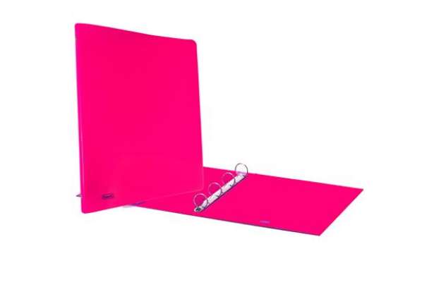 Immagine di Raccoglitore Europa Neon - 4 anelli tondi 30 mm - dorso 4 cm - 22x30 cm - rosa neon - Favorit