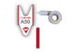 Immagine di Rotolo da 2000 ticket per elimina code - rosso - Printex - conf. 5 rotoli