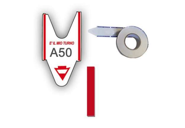Immagine di Rotolo da 2000 ticket per elimina code - rosso - Printex - conf. 5 rotoli