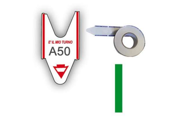 Immagine di Rotolo da 2000 ticket per elimina code - verde - Printex - conf. 5 rotoli