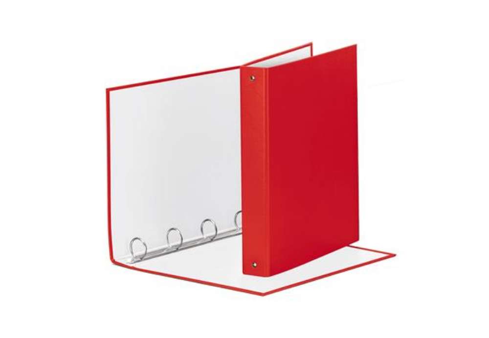 Immagine di Raccoglitore Meeting - 22 x 30 cm - 4 anelli tondi 30 mm - dorso 4 cm - PP - rosso vivida - Esselte