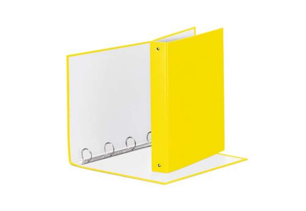 Immagine di Raccoglitore Meeting - 22 x 30 cm - 4 anelli tondi 30 mm - dorso 4 cm - PP - giallo vivida - Esselte