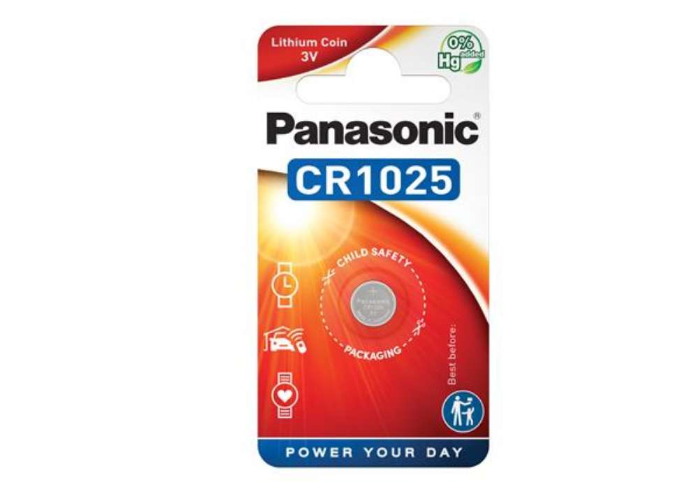 Immagine di Micropila CR1025 - a pastiglia - litio - Panasonic - blister 1 pezzo