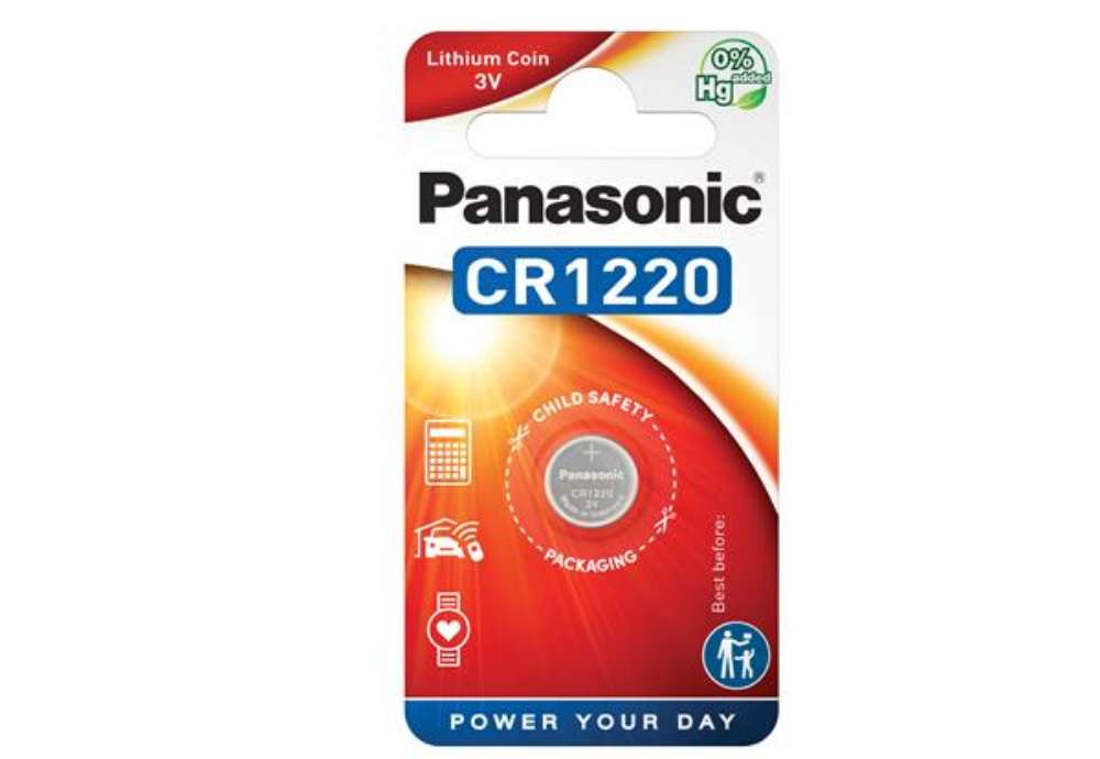 Immagine di Micropila CR1220 - a pastiglia - litio - Panasonic - blister 1 pezzo