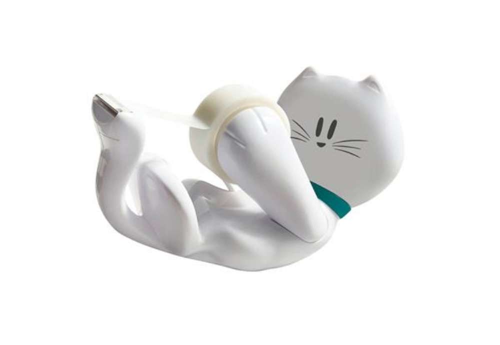 Immagine di Dispenser Kitty - per nastri 33 m - 1 rotolo Scotch Magic 810 incluso - bianco - Scotch