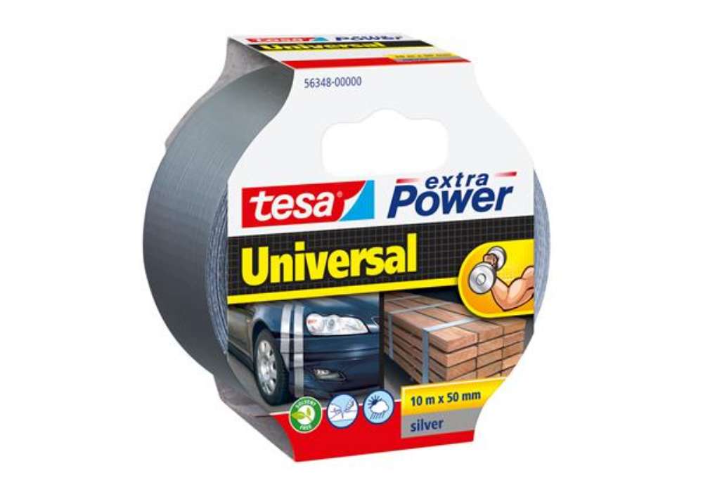 Immagine di Nastro adesivo Extra Power Universal - 50 mm x 10 m - tela plastificata - grigio - Tesa