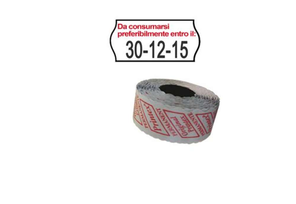 Immagine di Printex - pack 10 rotoli Rotolo da 1000 etichette a onda per Printex Smart 8/2612 - DA CONSUMARSI… -