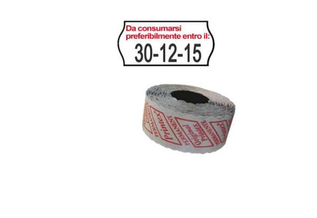 Immagine di Printex - pack 10 rotoli Rotolo da 1000 etichette a onda per Printex Smart 8/2612 - DA CONSUMARSI… -