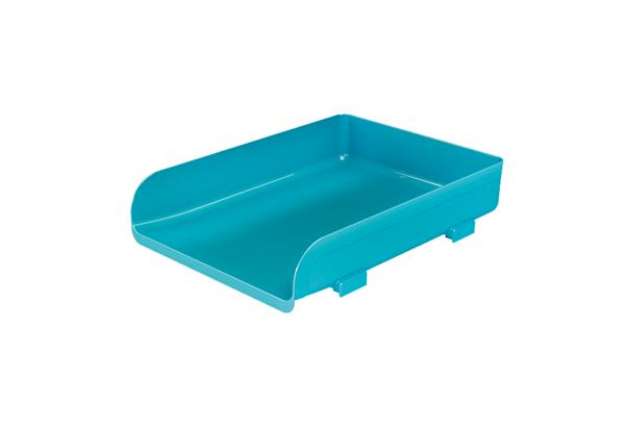 Immagine di Vaschetta portacorrispondenza Mydesk - 33,5 x 25,4 x 7 cm - turchese - Arda