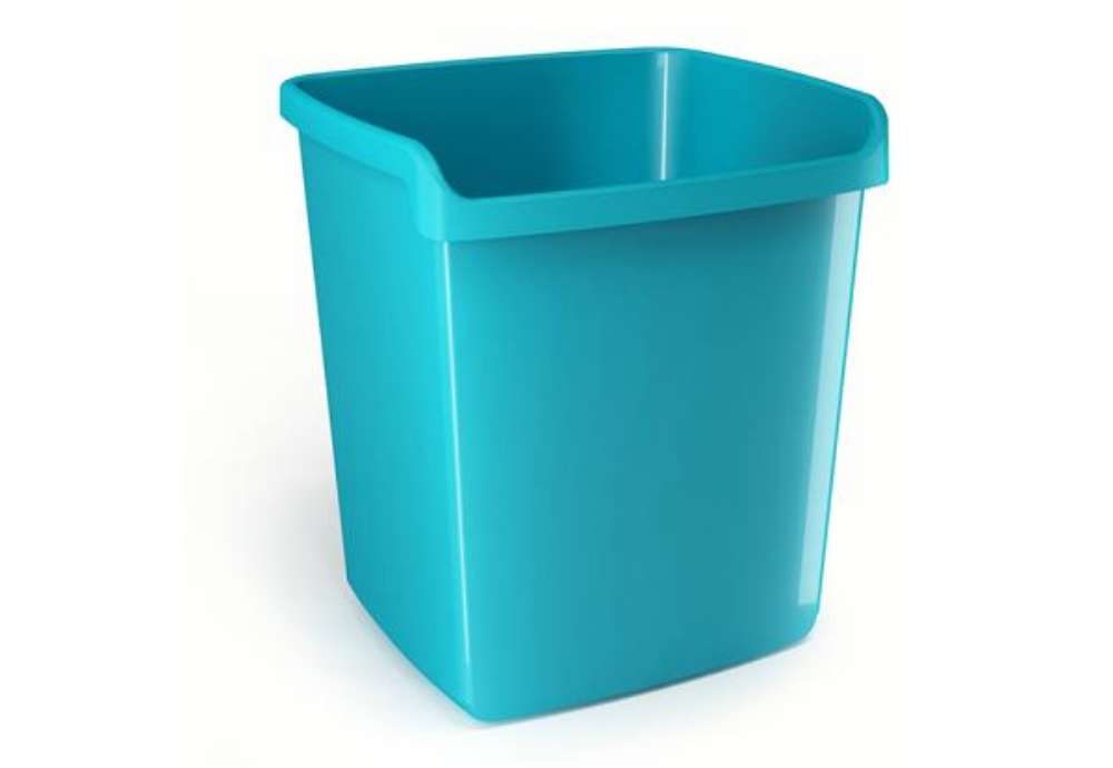 Immagine di Cestino gettacarte Mydesk - altezza 32,3 cm - 15 L - turchese - Arda