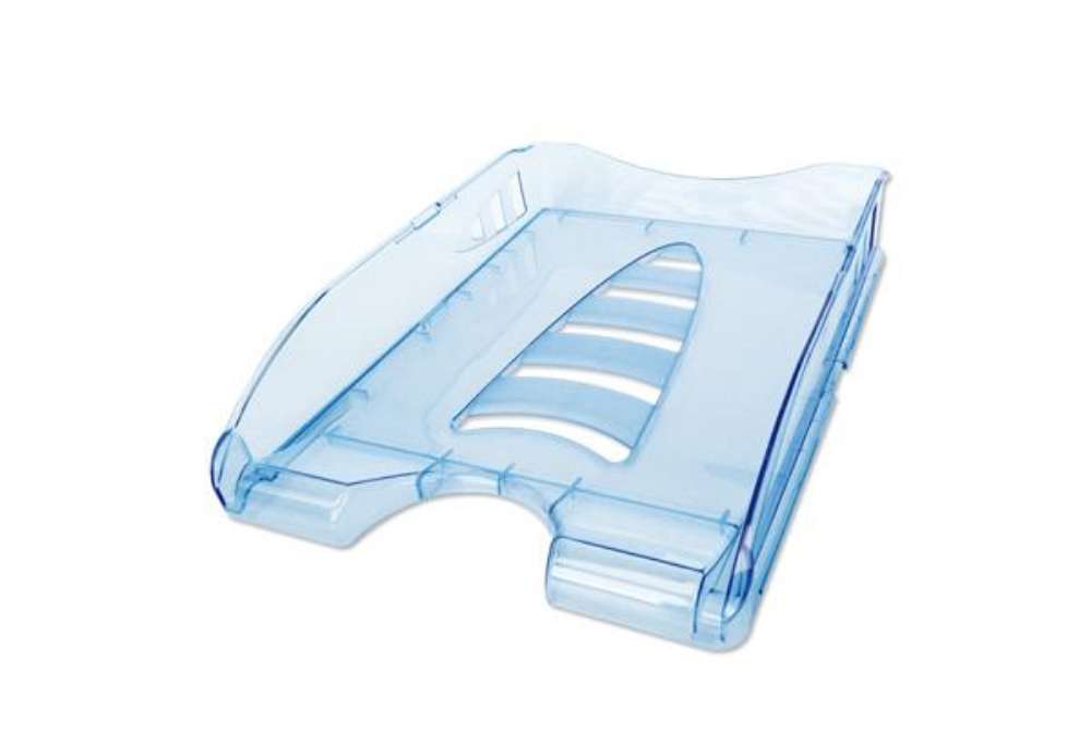 Immagine di Vaschetta portacorrispondenza Sunrise - 33,5 x 25,4 x 7 cm - azzurro trasparente - Arda