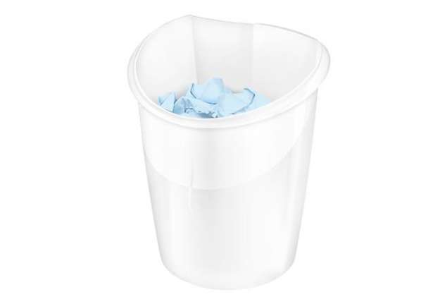 Immagine di Cestino gettacarte Ellypse Xtra Strong - altezza 38 cm - 15 L - bianco artico - CEP