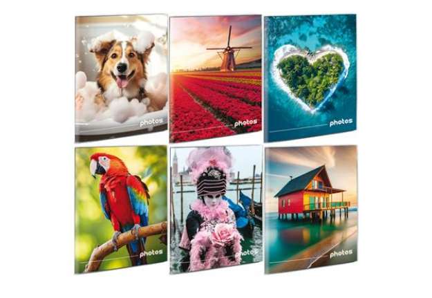 Immagine di Album portafoto a busta saldato - assortiti - 17 x 21cm - contiene fino a 24 foto da 14,5 x 20cm - L