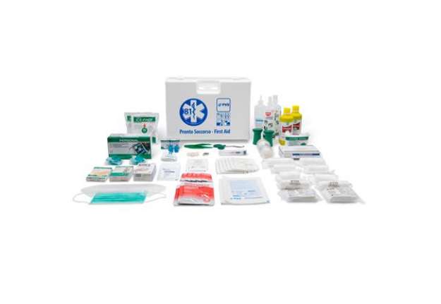 Immagine di Valigetta di pronto soccorso Multisan - 44,3x33,8x14,7 cm - HACCP - oltre 3 persone - bianco - PVS