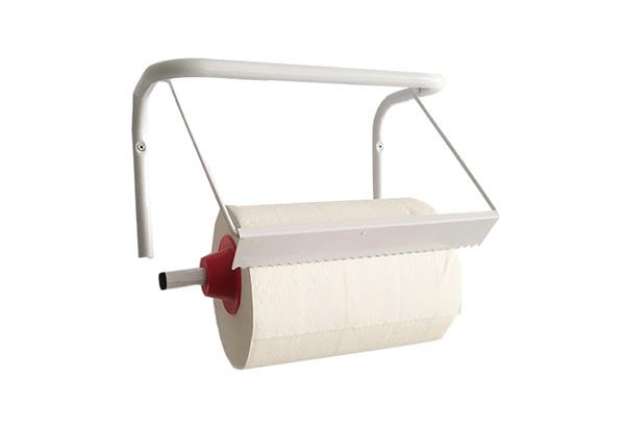 Immagine di Porta bobina asciugatutto da muro - metallo - bianco - PerfettoFactory