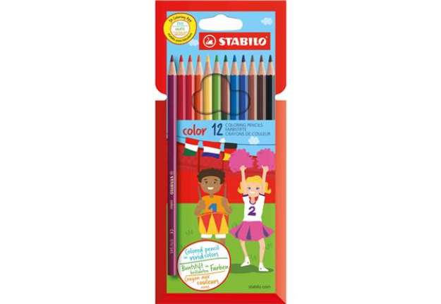 Immagine di Pastelli colorati Stabilo Color - diametro mina 2,5 mm - colori assortiti - Stabilo - astuccio 12 pe