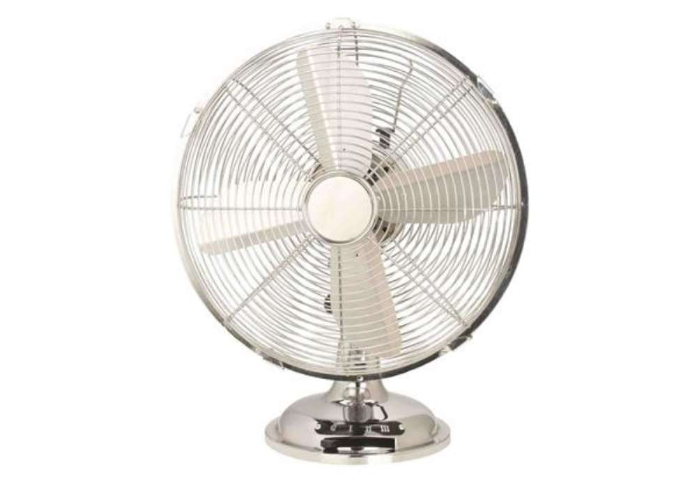 Immagine di Ventilatore Cromo da tavolo - pala diametro 30 cm - 35 W - metallo cromato - CFG