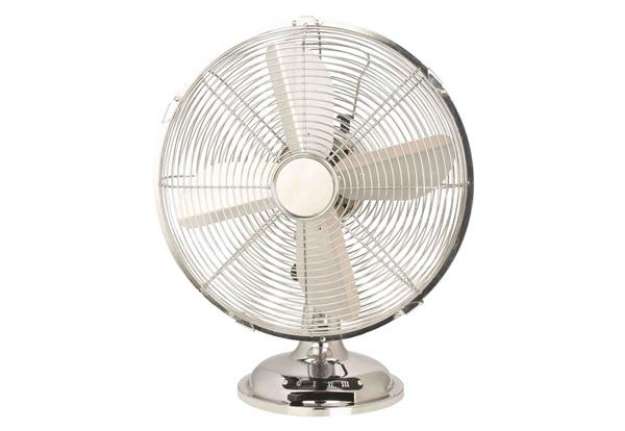 Immagine di Ventilatore Cromo da tavolo - pala diametro 30 cm - 35 W - metallo cromato - CFG