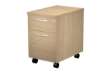 Immagine di Cassettiera Easy - 1 cassetto + 1 classificatore - con ruote - 44 x 60 x 60 cm - rovere