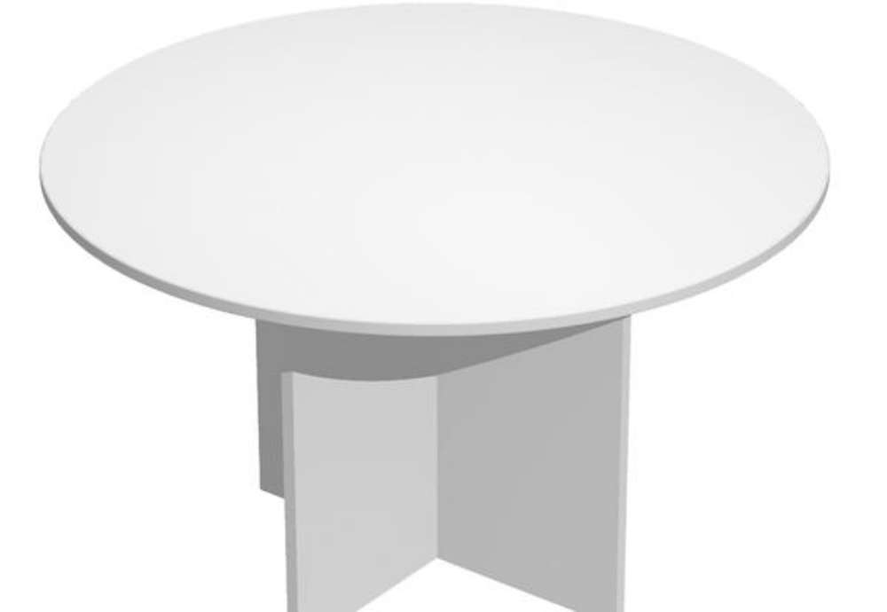 Immagine di Tavolo riunione Easy - 4 posti - diametro 120 cm - altezza 72 cm - grigio
