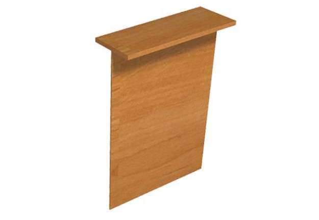 Immagine di Sopralzo reception per scrivanie Easy - 80 x 30 x 115 cm - noce chiaro