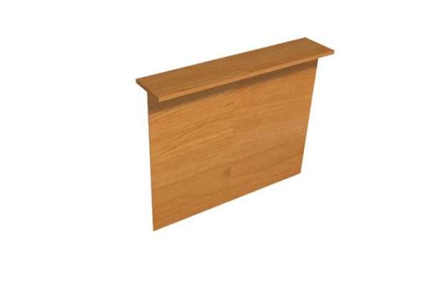 Immagine di Sopralzo reception per scrivanie Easy - 140 x 30 x 115 cm - noce chiaro