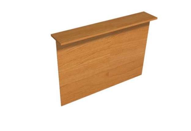 Immagine di Sopralzo reception per scrivanie Easy - 160 x 30 x 115 cm - noce chiaro