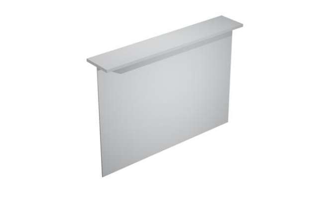 Immagine di Sopralzo reception per scrivanie Easy - 160 x 30 x 115 cm - grigio