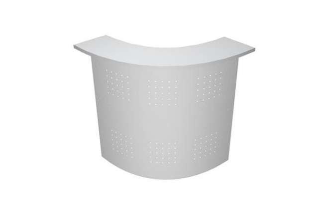 Immagine di Sopralzo angolare reception Easy - 90 gradi - 96,5 x 96,5 x 115 cm - grigio/metallo