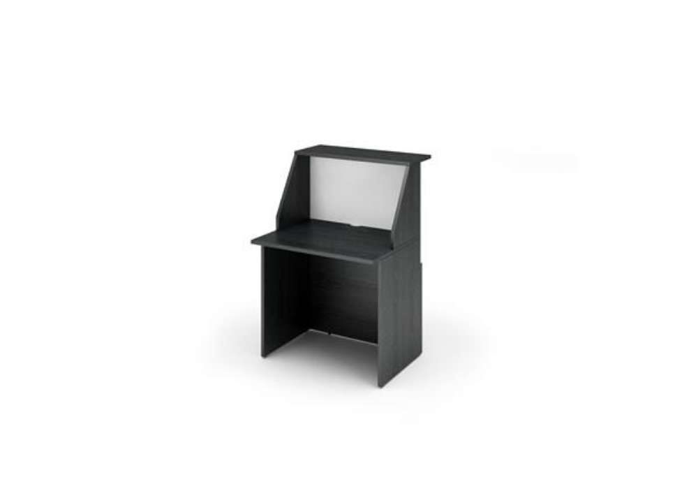 Immagine di Modulo Prestige reception sopralzo/desktop - 80 x 76,1 x 117 cm - nero venato/bianco