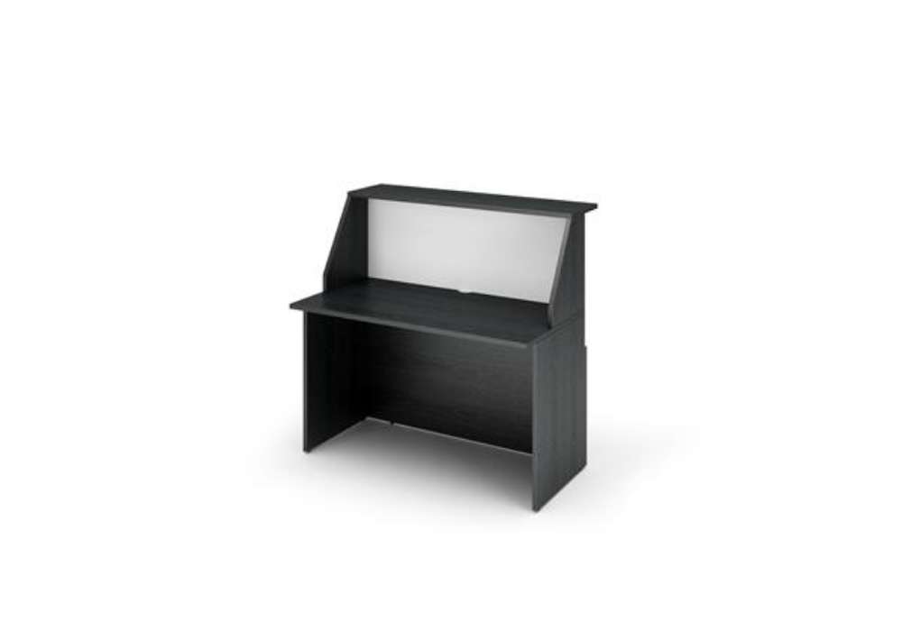 Immagine di Modulo Prestige reception sopralzo/desktop - 120 x 76,1 x 117 cm - nero venato/bianco