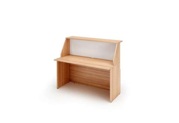 Immagine di Modulo Prestige reception sopralzo/desktop - 140 x 76,1 x 117 cm - ciliegio arabis/bianco