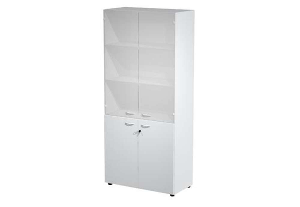 Immagine di Armadio modulare - a 2+2 ante - 90 x 45,8 x 200 cm - grigio