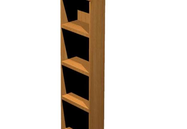 Immagine di Libreria modulare alta - a giorno - 40 x 32 x 196 cm - noce chiaro