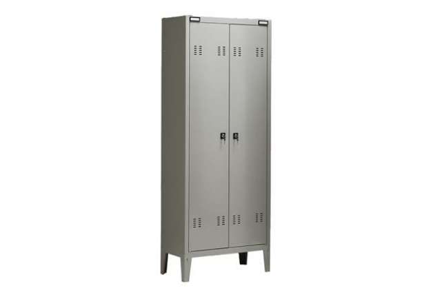 Immagine di Armadio metallo - spogliatoio - 2 posti - 70x35x180 cm - grigio - Tecnical 2