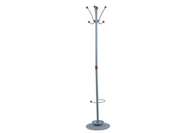 Immagine di Appendiabiti Dallas - con portaombrelli - 8 posti - 180 x 40 cm - grigio - Unisit