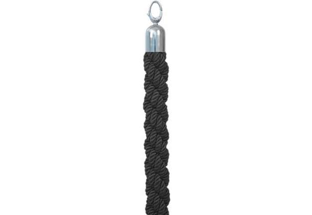 Immagine di Cordone intrecciato per colonnina segnapercorso - colore nero - lunghezza 150 cm - Securit