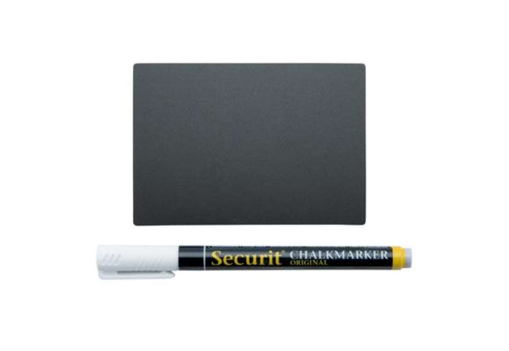 Immagine di Targhette - 7,4 x 10,5 cm (A7) - nero - Securit - set 20 pezzi