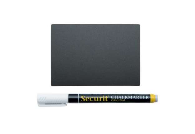 Immagine di Targhette - 7,4 x 10,5 cm (A7) - nero - Securit - set 20 pezzi