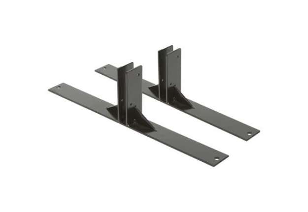 Immagine di Piedi in metallo nero per lavagne Multiboard - Securit - set 2 pezzi