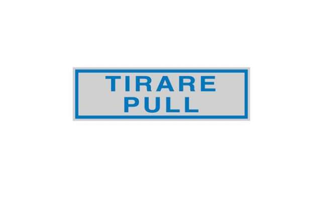 Immagine di Targhetta adesiva - TIRARE PULL - 16,5 x 5 cm - Cartelli Segnalatori