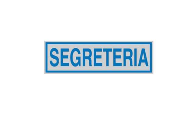 Immagine di Targhetta adesiva - SEGRETERIA - 16,5 x 5 cm - Cartelli Segnalatori