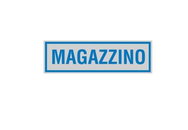 Immagine di Targhetta adesiva - MAGAZZINO - 16,5 x 5 cm - Cartelli Segnalatori